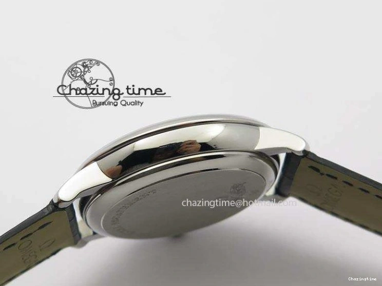 0404 Flexible De Ville MK 1:1 Best Edition SS White Dial On Black Leather Asian Seagull T1701 (Sec@6) 8244